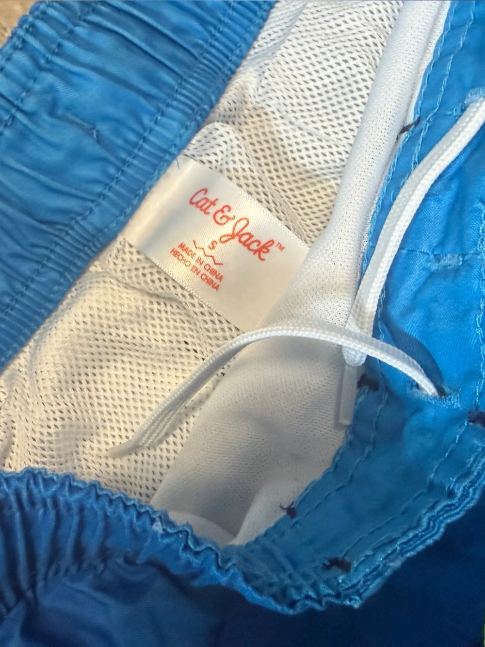 Cat & Jack Boy’s Blue Ocean Life Swim Shorts
